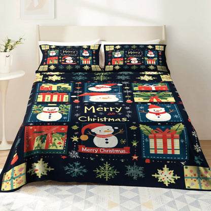 Shineful 4-Piece Bed Sheet Set - Jolly Christmas