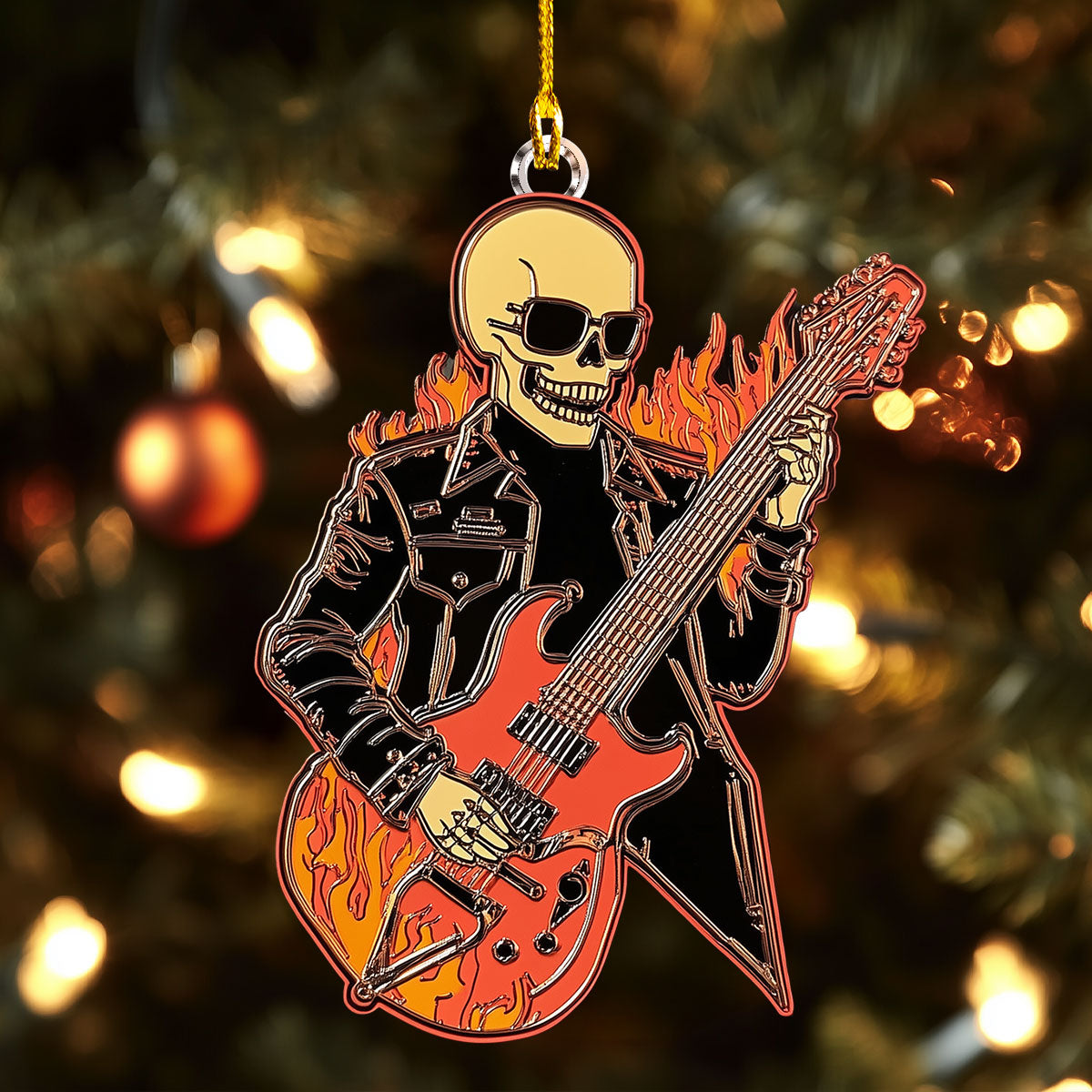 Shineful 2D Acrylic Ornament - Burning Solo Skull Ornament