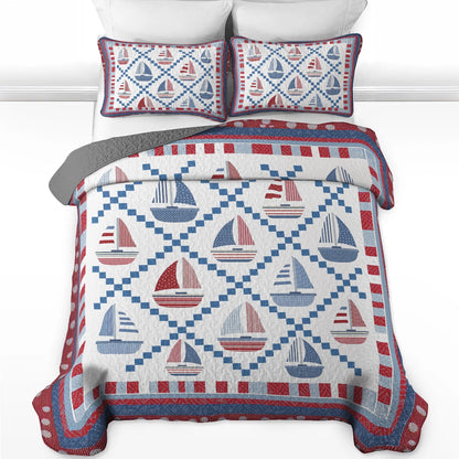 Shineful All Season Quilt 3-Piece Set - Sailing Nautical Breeze