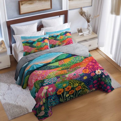 Shineful All Season Quilt 3-Piece Set Vibrant Hills