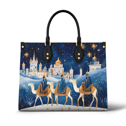 Shineful Leather Bag Starry Nativity Journey