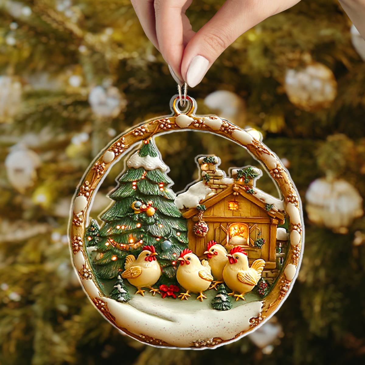 Shineful Acrylic Ornament Cozy Christmas