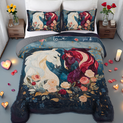 Shineful All Season Quilt 3-Piece Set - Eternal Valentine Harmony