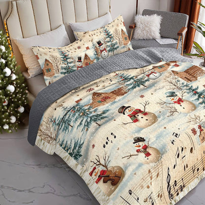 Shineful All Season Quilt 3-Piece Set Snow Melody