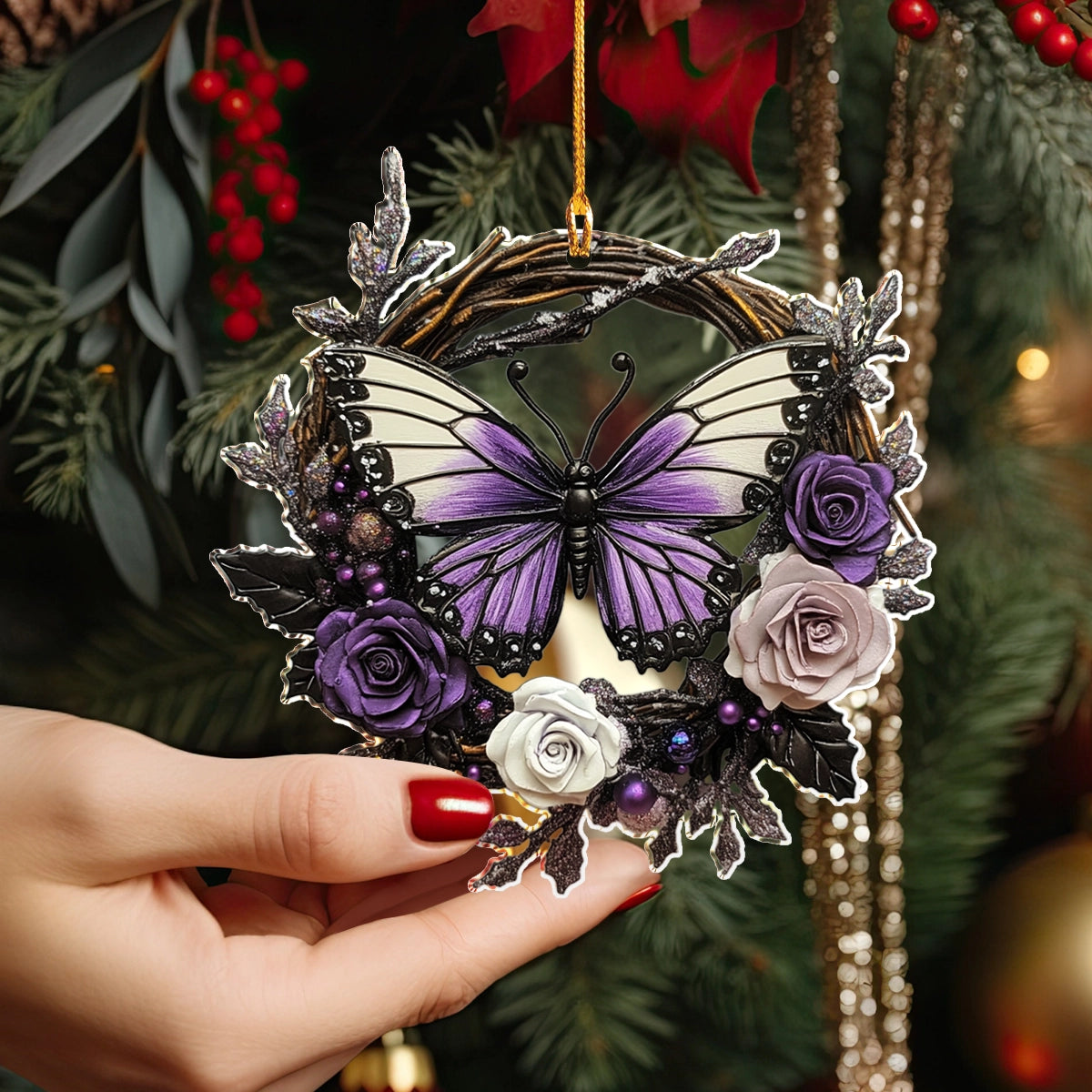 Shineful 2D Acrylic Ornament Mystic Twilight Butterfly