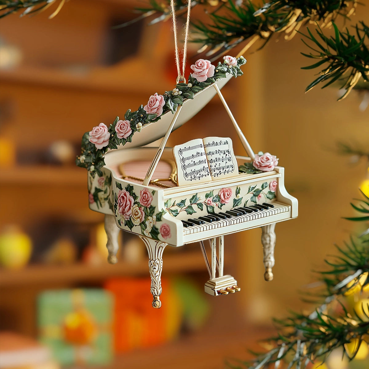 Shineful 2D Acrylic Ornament Melody in Bloom Piano