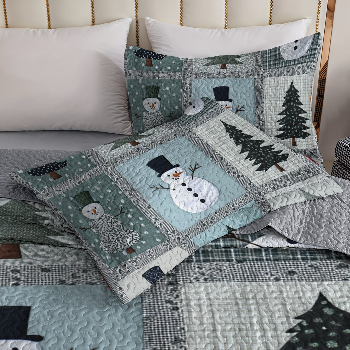 Shineful All Season Quilt 3-Piece Set - Frosty Winter Wonderland