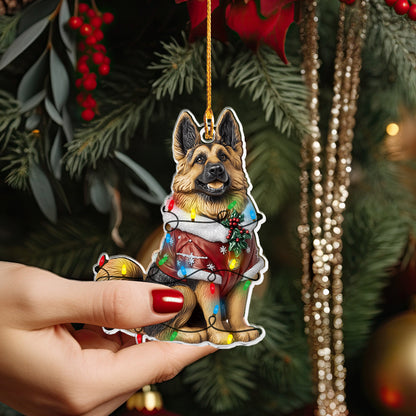 Shineful 2D Acrylic Ornament - Festive German Shepherd Collection