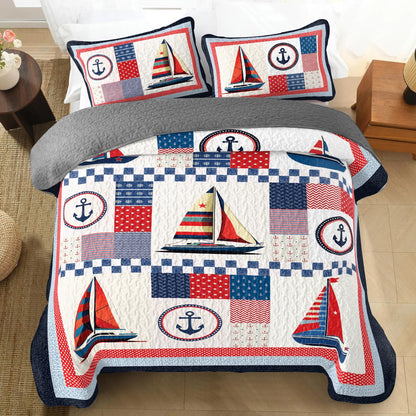 Shineful All Season Quilt 3-Piece Set - Sail Into Comfort