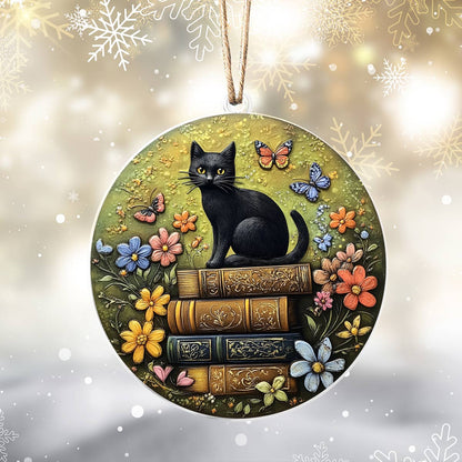 Shineful 2D Acrylic Ornament Literary Feline