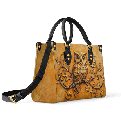 Sac en cuir brillant - Golden Grace Owl