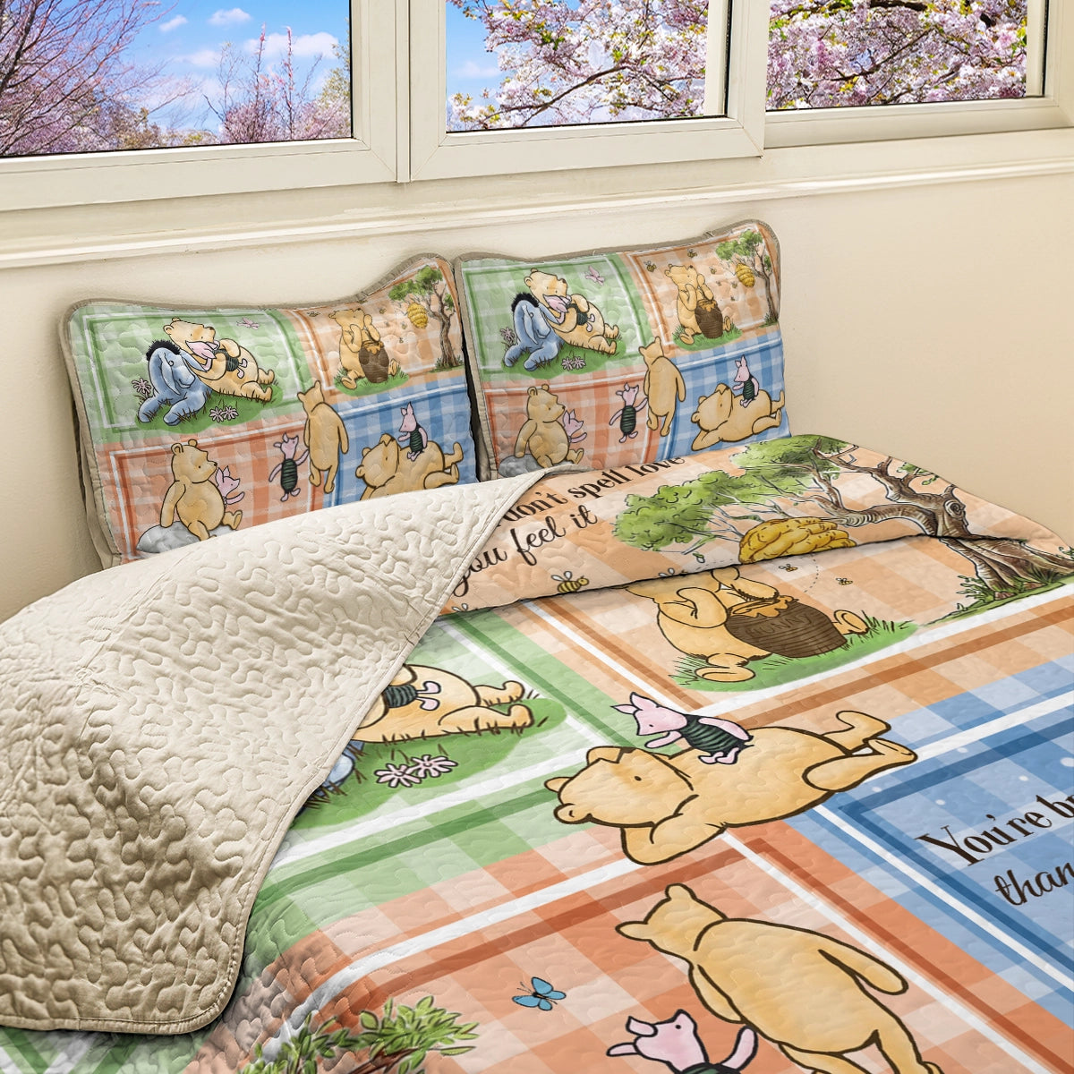 Shineful All Season Quilt 3-Piece Set Winnie the Pooh Patchwork Bliss