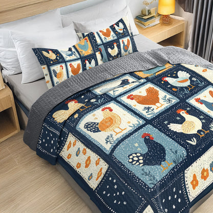 Shineful All Season Quilt 3-Piece Set Farmyard Friends