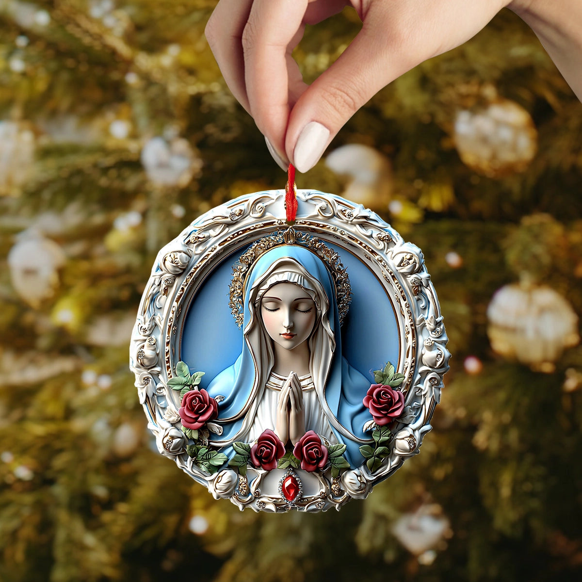 Shineful 2D Acrylic Ornament Sacred Heart Virgin Mary