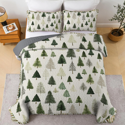 Shineful All Season Quilt 3-Piece Set - Christmas Tree Dreams