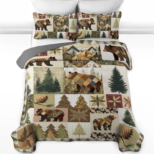 Shineful All Season Quilt 3-Piece Set - Whimsical Bear Quilt