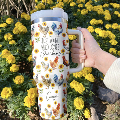 Chicken Tumbler Shineful Nur ein Mädchen, das Hühner liebt