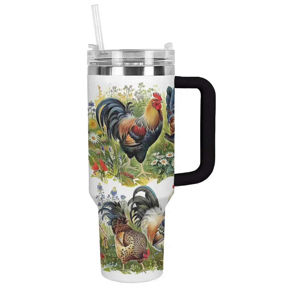 Glänzendes Tumbler-Huhn Schöner Garten