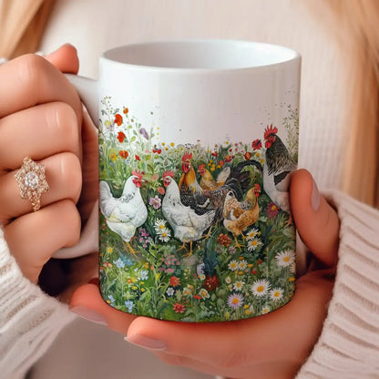 Tasse en céramique brillante Poulet élégant