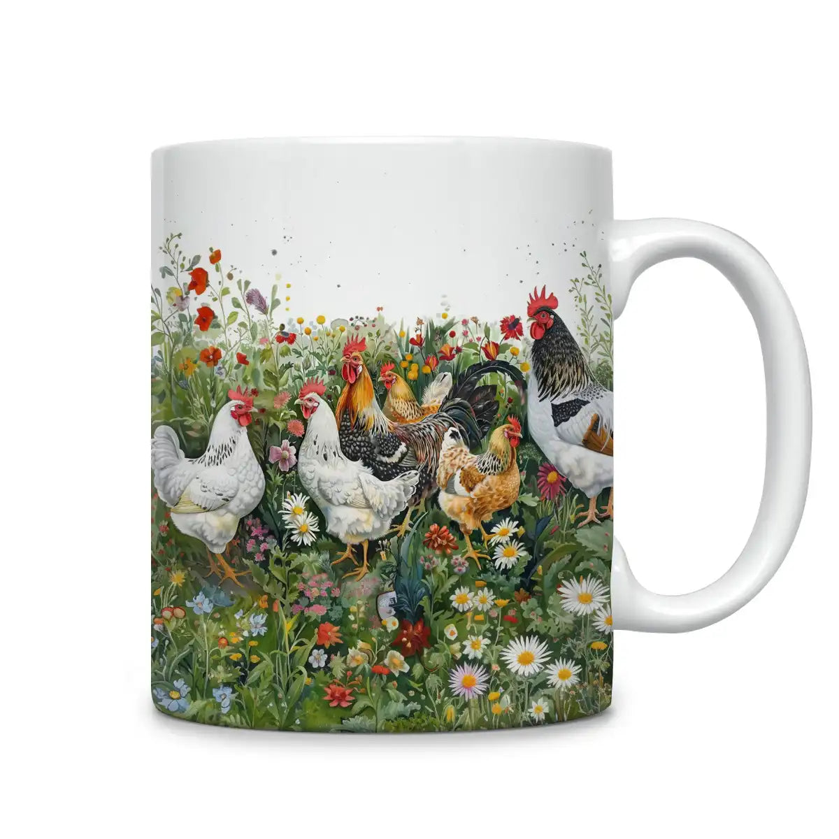 Tasse en céramique brillante Poulet élégant