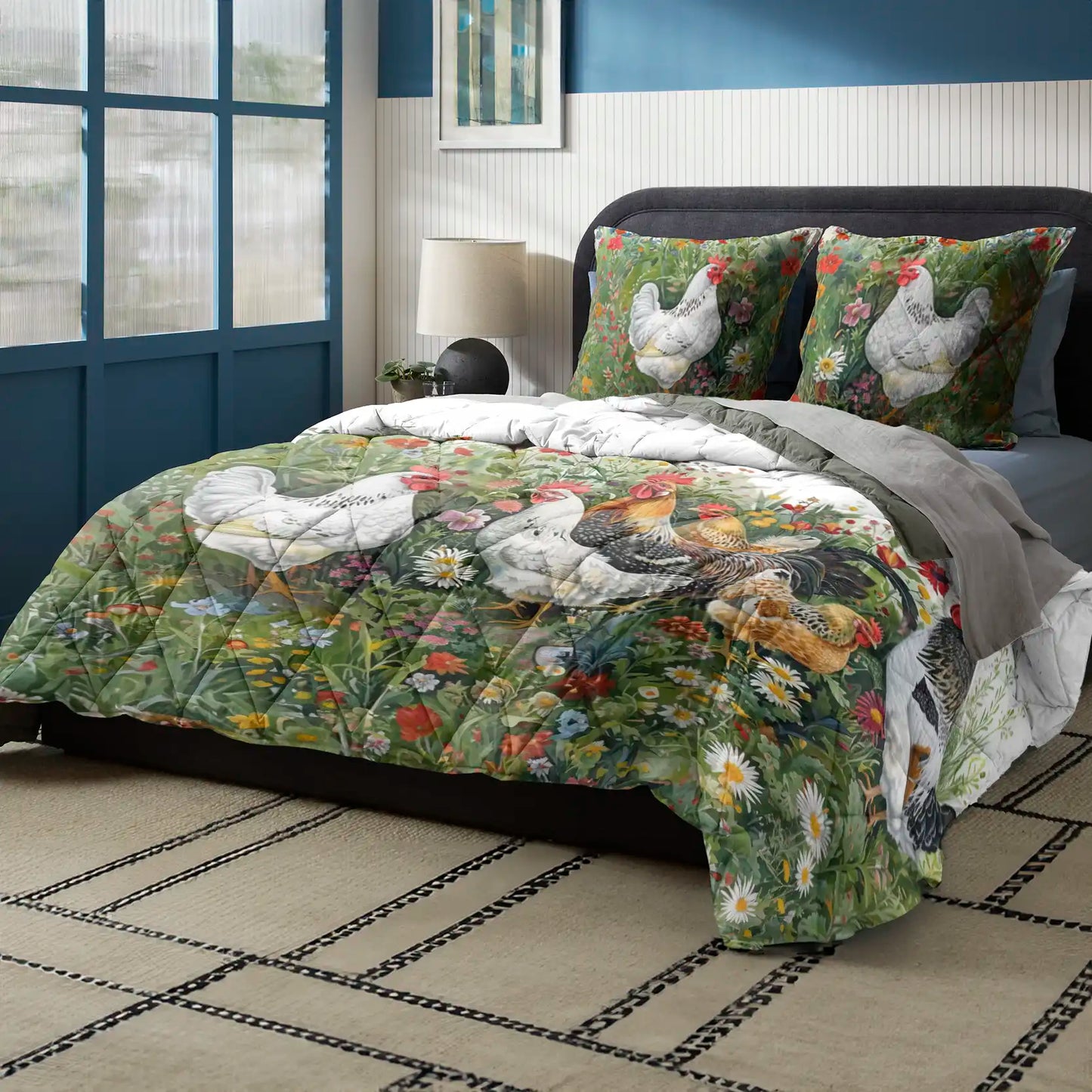 Shineful Quilt 3-Piece Set Elegant Chicken