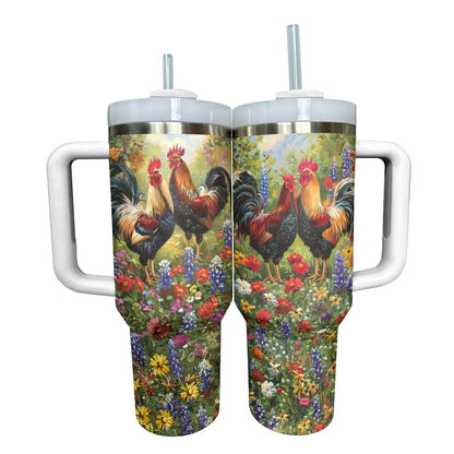 Shineful Tumbler Charming Chicken With Flowers