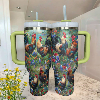 Shineful Tumbler Exquisite Chicken With Flowers