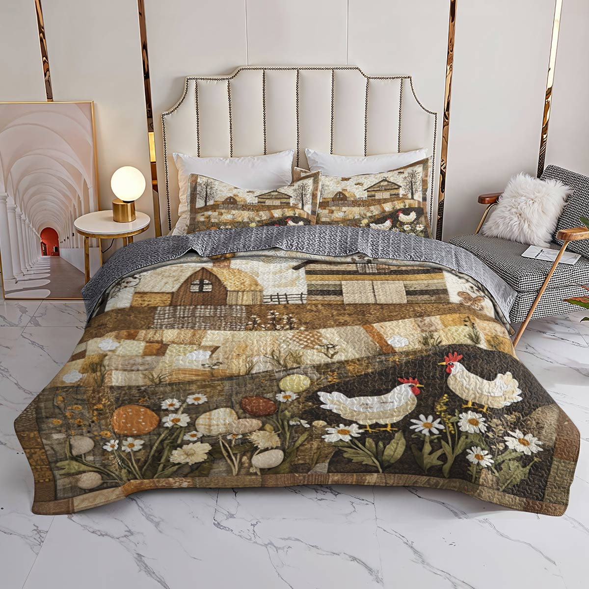 Shineful All Season Quilt 3-Piece Set Beautiful Land