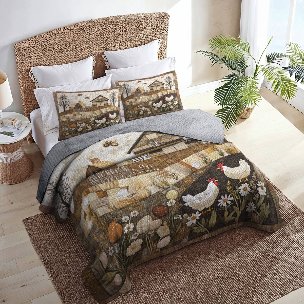 Shineful All Season Quilt 3-Piece Set Beautiful Land