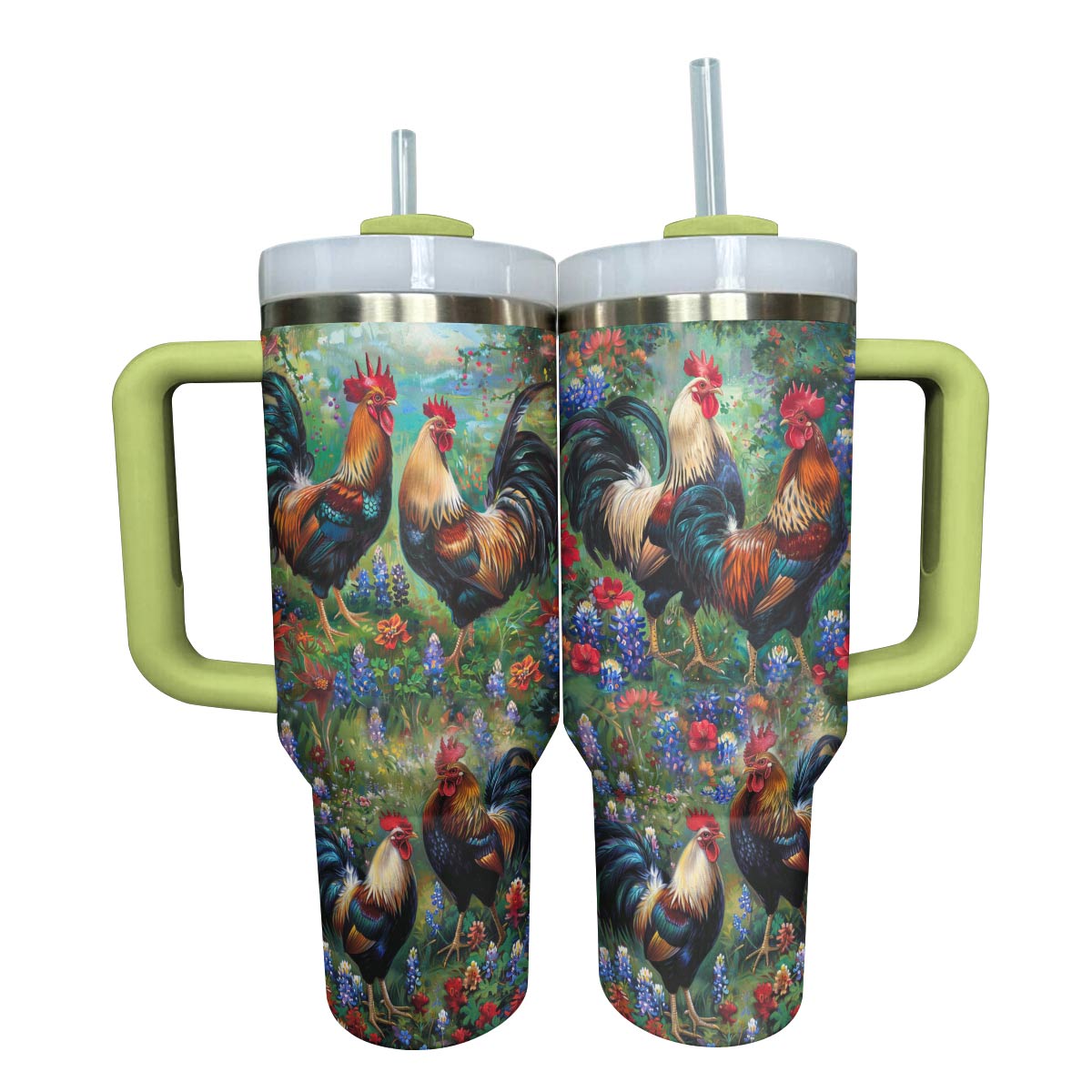 Shineful Tumbler Exquisite Chicken With Flowers