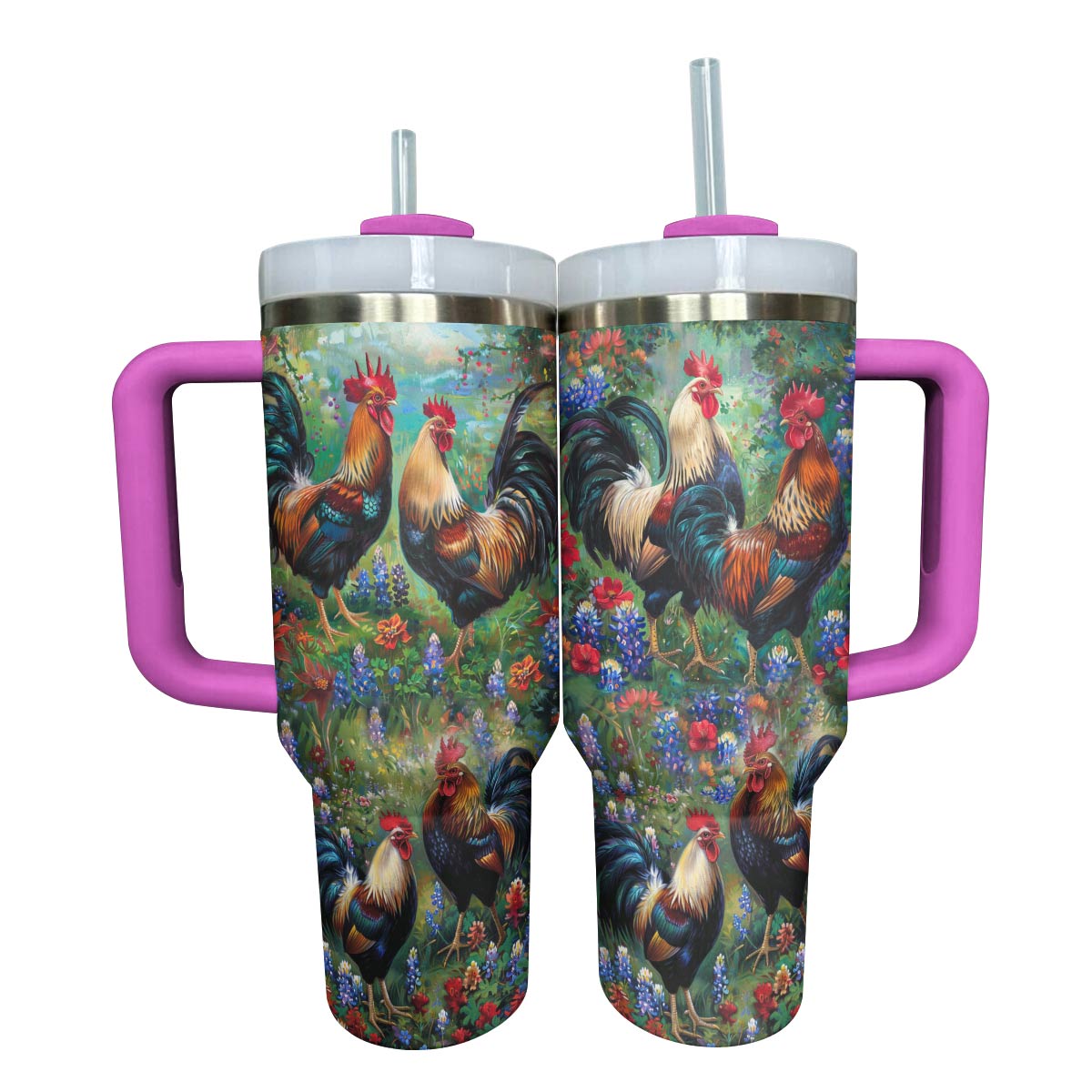 Shineful Tumbler Exquisite Chicken With Flowers