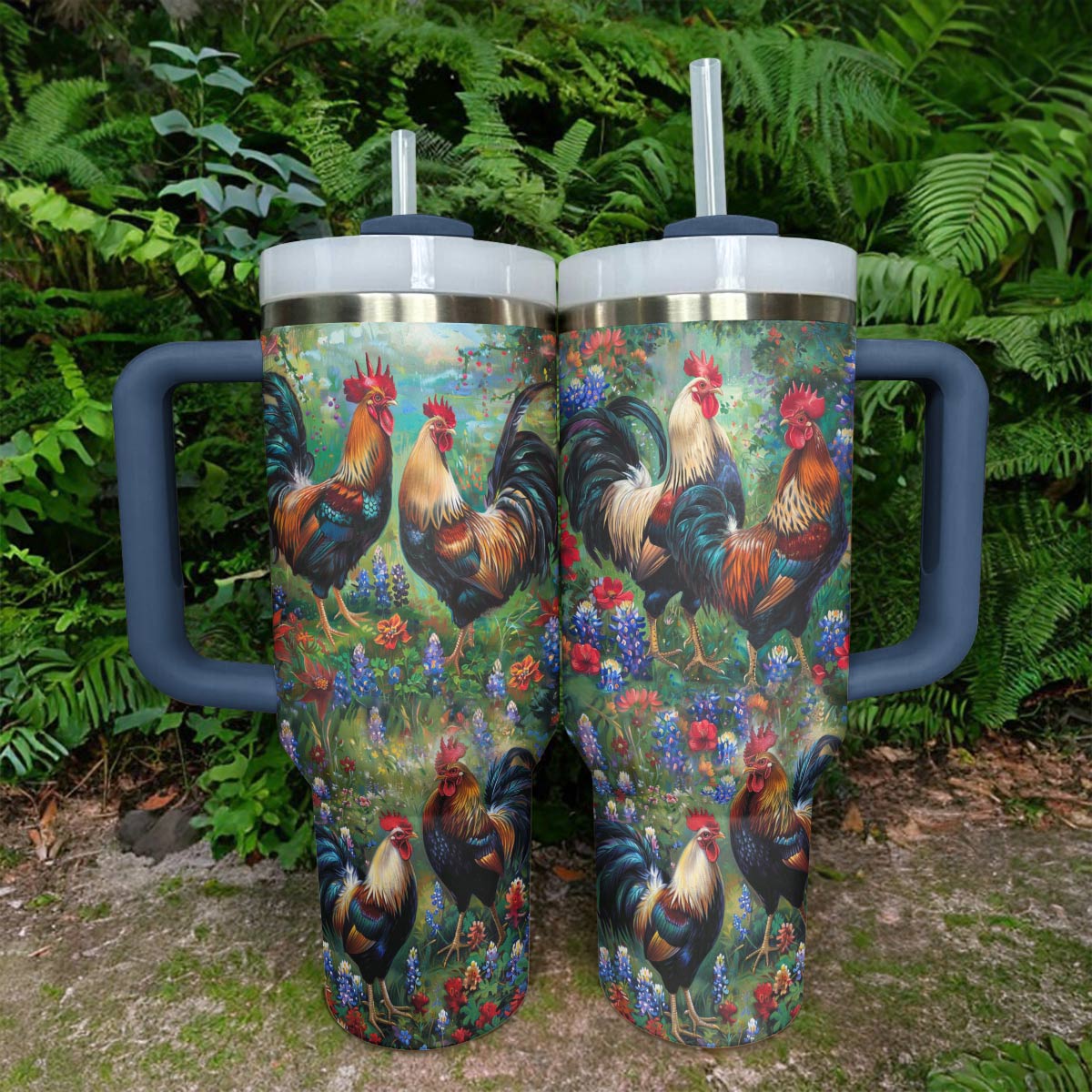 Shineful Tumbler Exquisite Chicken With Flowers