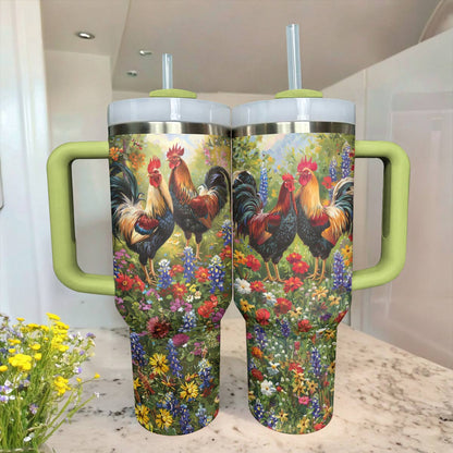 Shineful Tumbler Charming Chicken With Flowers