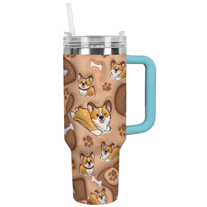 Shineful Glossy Tumbler Puffy Adorable Corgi