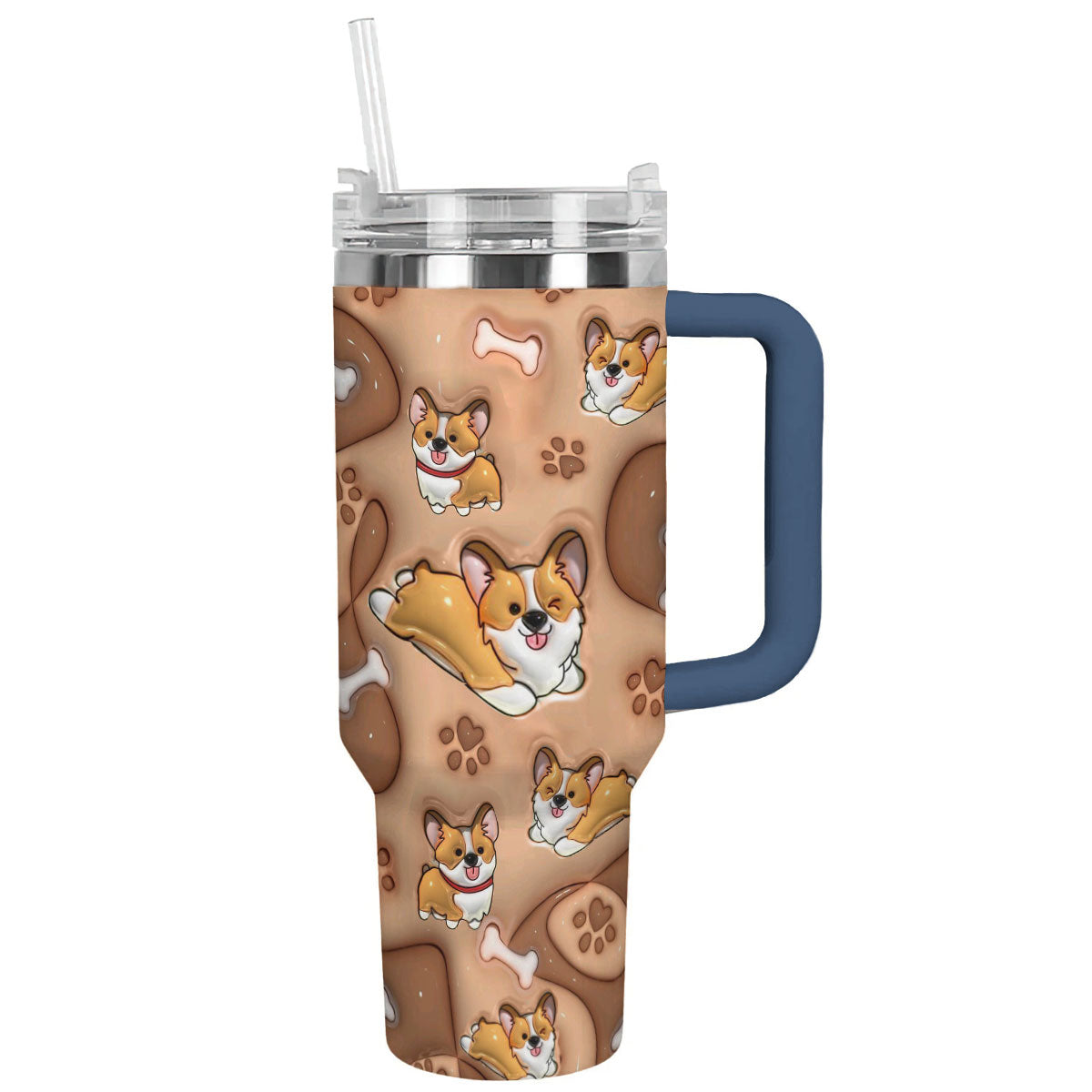 Shineful Glossy Tumbler Puffy Adorable Corgi