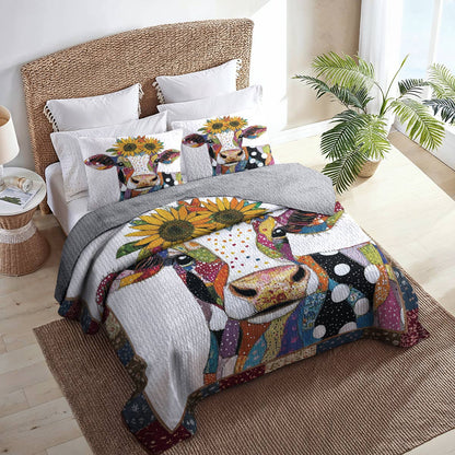 Shineful All Season Quilt 3-Piece Set Sunshine Cow Lovely