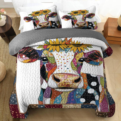 Shineful All Season Quilt 3-Piece Set Sunshine Cow Lovely