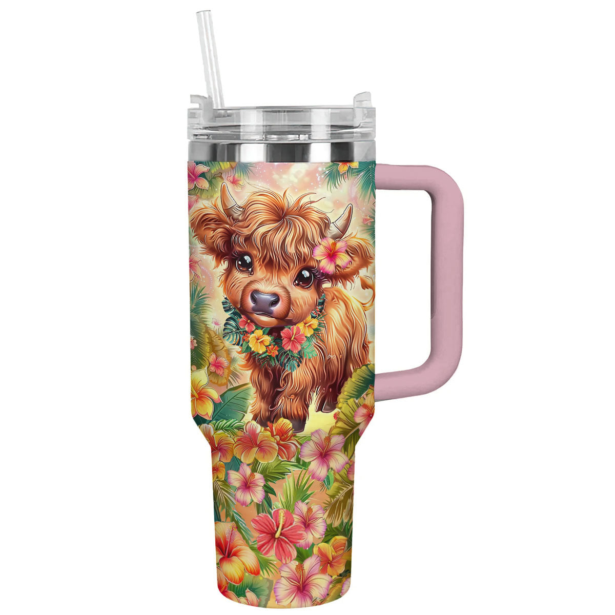 Glänzender Becher Aloha Highland Cow