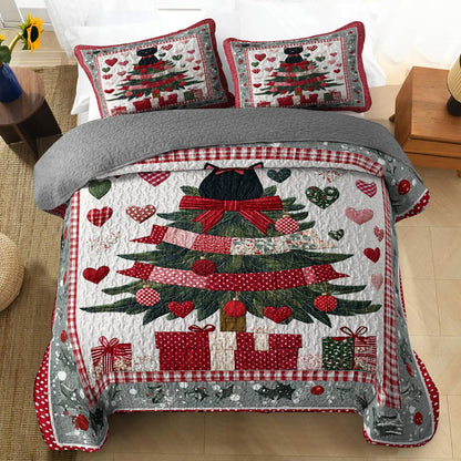 Shineful All Season Quilt 3-Piece Set Pretty Christmas Cats