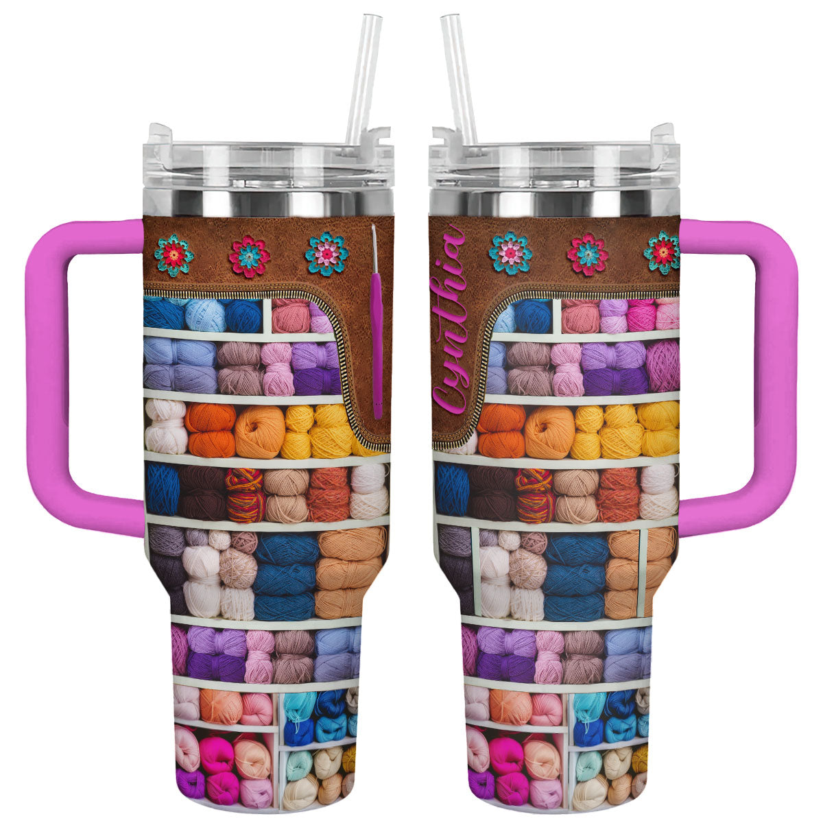 Shineful Tumbler Personalized Yarn & Crochet Addict Ver2