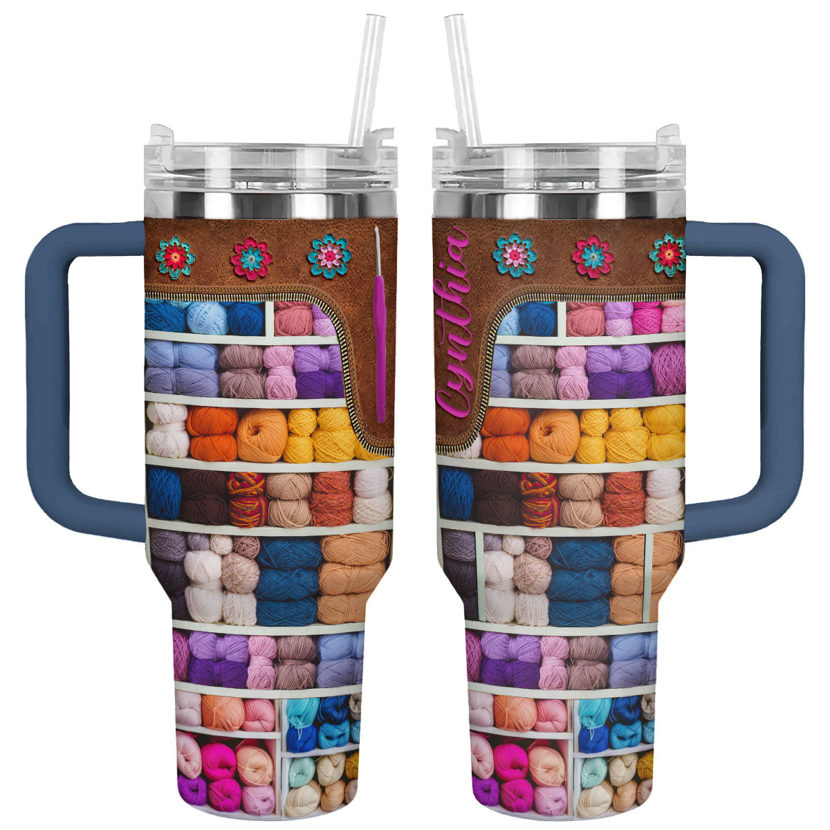 Shineful Tumbler Personalized Yarn & Crochet Addict Ver2