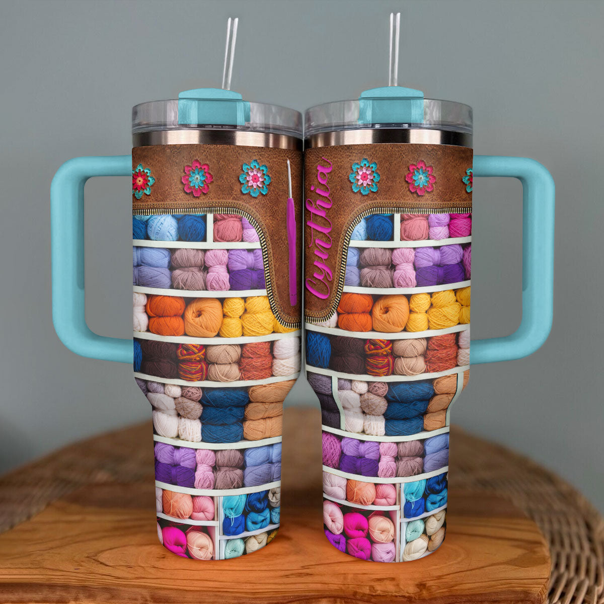 Shineful Tumbler Personalized Yarn & Crochet Addict Ver2