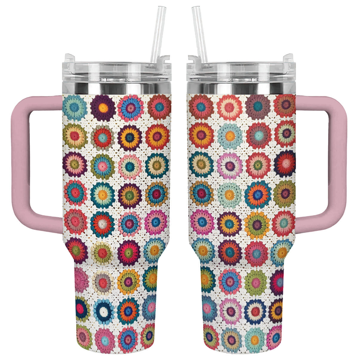 Shineful Tumbler Granny Square Tropical Boho