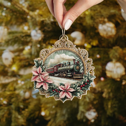 Shineful 2D Acrylic Ornament - Classic Christmas Train