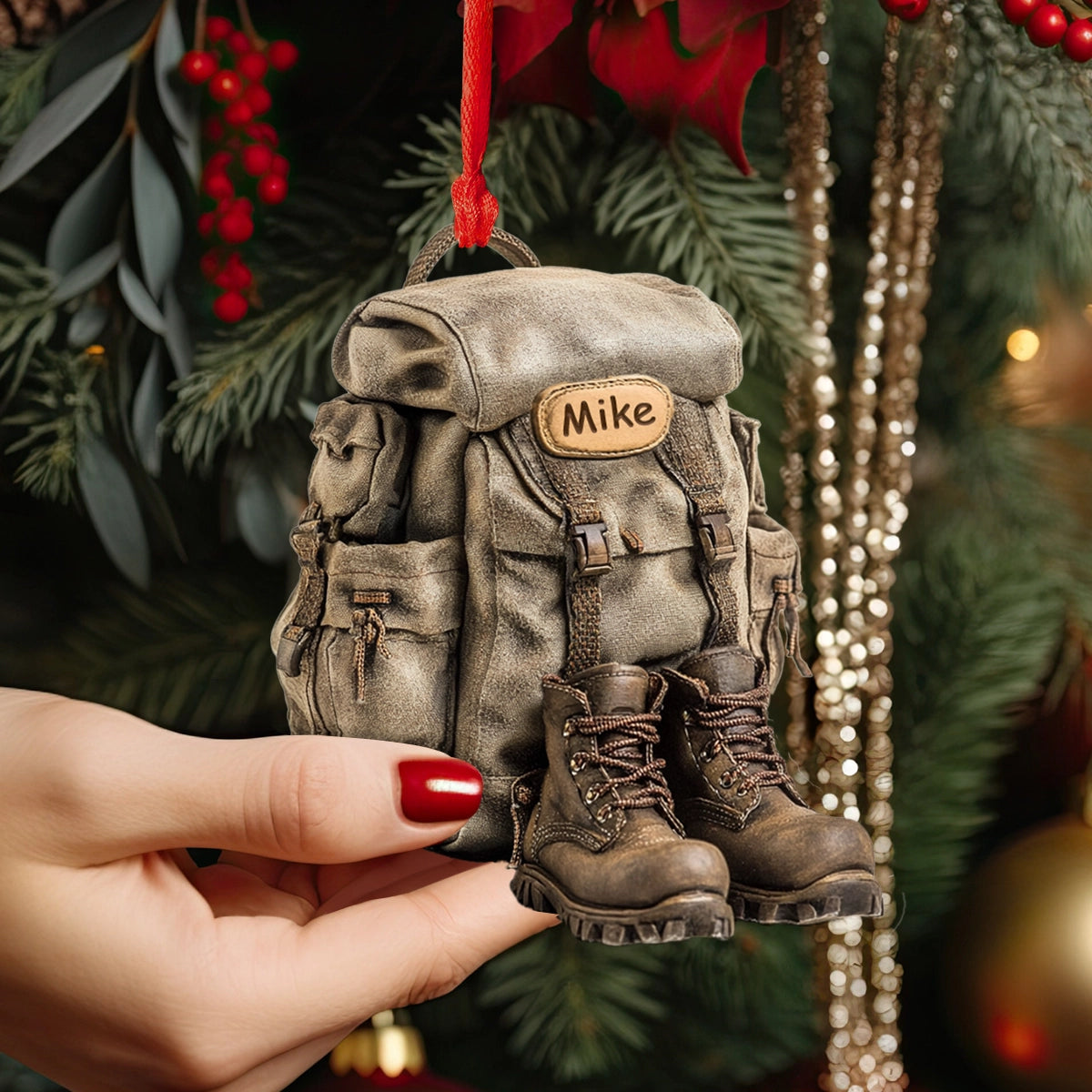 Shineful 2D Acrylic Ornament Personalized Hiker's Haven