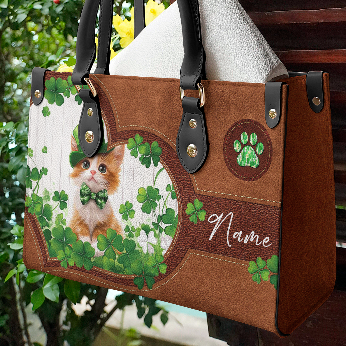 Shineful Leather Bag Lucky Whiskers