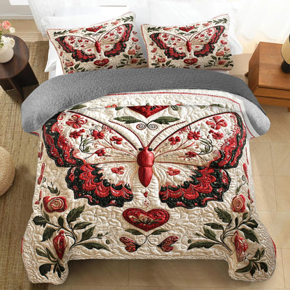 Shineful All Season Quilt 3-teiliges Set Charming Love Winged