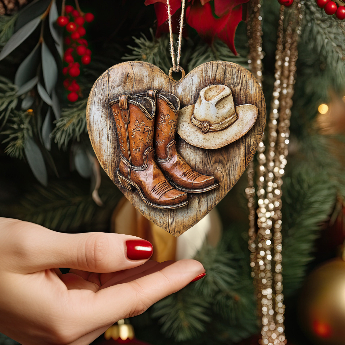 Shineful 2D Acrylic Ornament Cowboy Heart