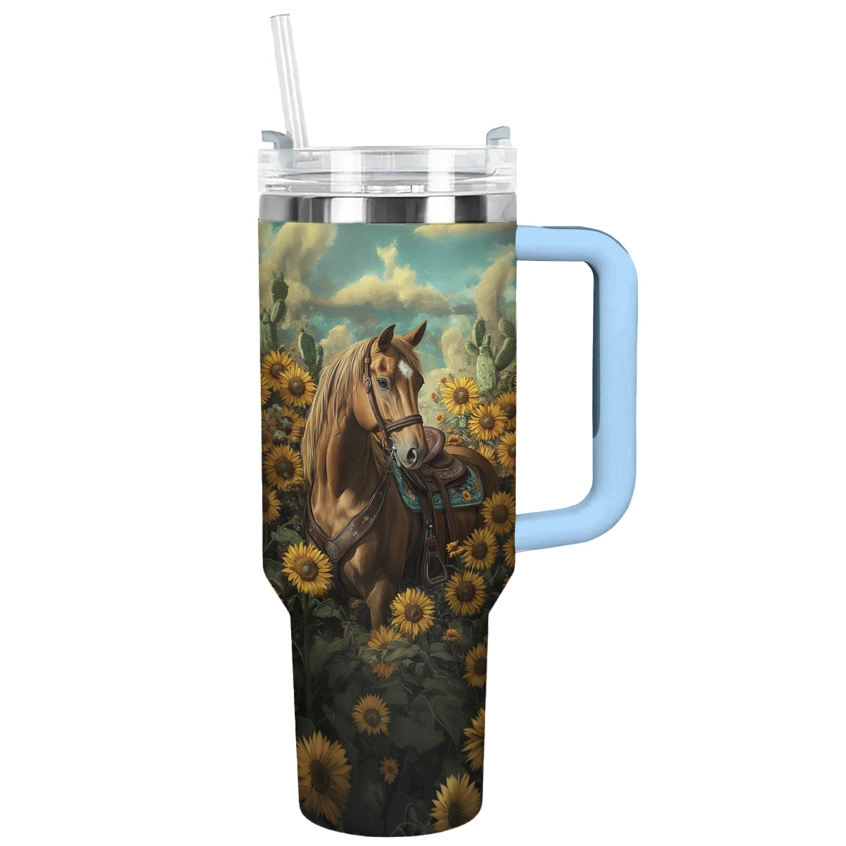 Shineful Tumbler Sunflower Trails Horse