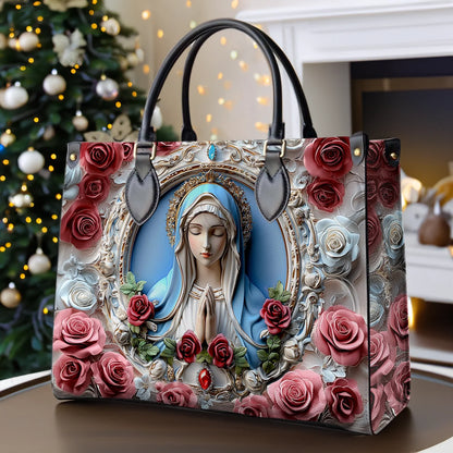 Shineful Leather Bag Sacred Heart Virgin Mary